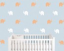Elephants Pattern Wall Decal Nursery Modern Vinyl Sticker